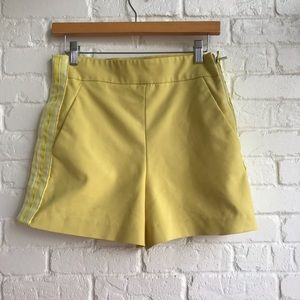 Zara Yellow High Waisted Shorts Sz Small